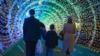 Световой туннель во время фестиваля света в Лисберне