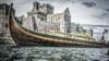Корабль викингов в Пил-Харборе, остров Мэн, любезно предоставлен Стивом Бэббом