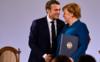 Канцлер Германии Ангела Меркель и президент Франции Эммануэль Макрон подписывают Ахенский договор 22 января 2019 г.