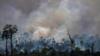 Дым поднимается от лесных пожаров в Альтамире, штат Пара, Бразилия, в бассейне Амазонки, 27 августа