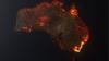 Художественная визуализация данных о пожаре в Австралии за один месяц