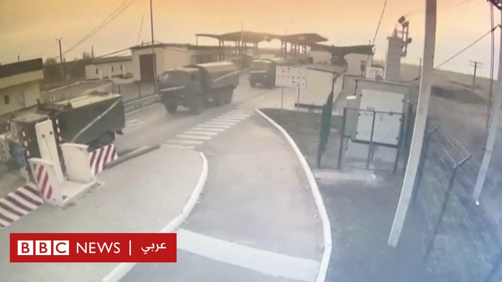 كاميرات مراقبة ترصد دخول مركبات عسكرية روسية من القرم إلى أوكرانيا