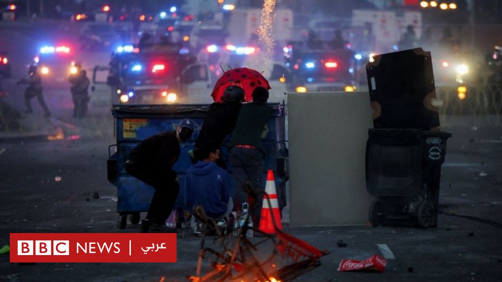 ترامب ينشر الحرس الوطني الأمريكي بعد اشتباكات في لوس أنجلوس - BBC News عربي