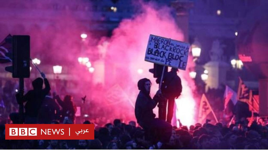 France sees widespread protests against the implementation of a retirement age hike law bypassing parliamentary approval – BBC News Arabic