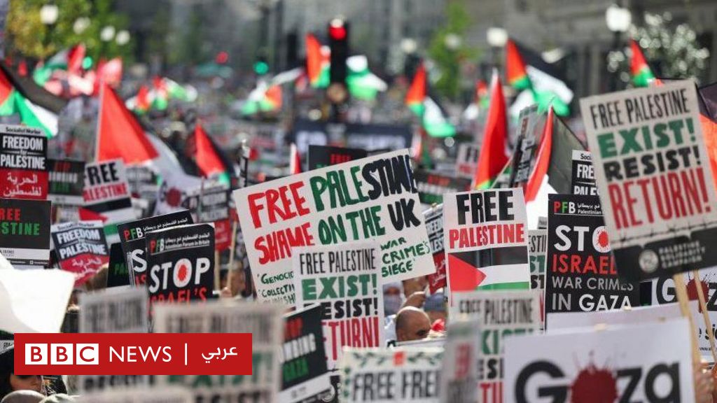 حرب غزة مسيرات مؤيدة للفلسطينيين في أنحاء بريطانيا Bbc News عربي