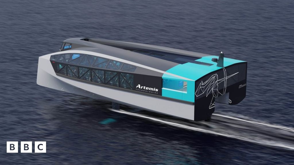 Hydrofoil Electric ferry will run between Belfast and Bangor BBC