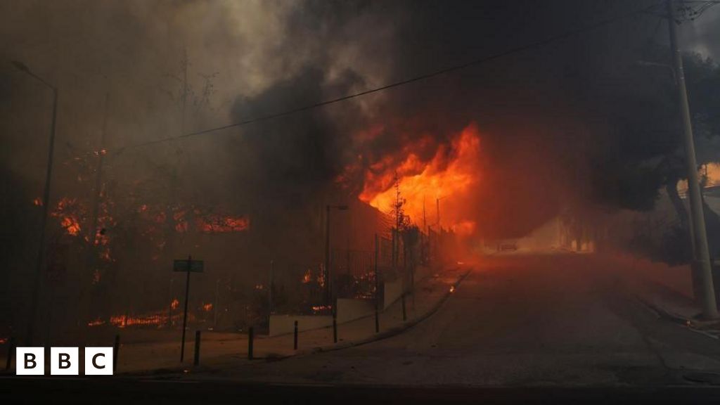 On the frontline of Greece’s wildfire ‘hell’