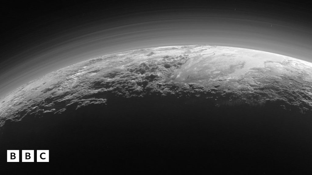 New Pluto pictures show hazy horizon BBC Newsround