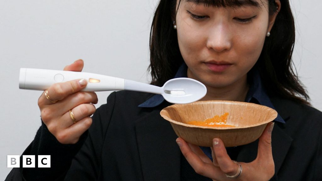 Japanese company create saltfree electric salty spoon BBC Newsround