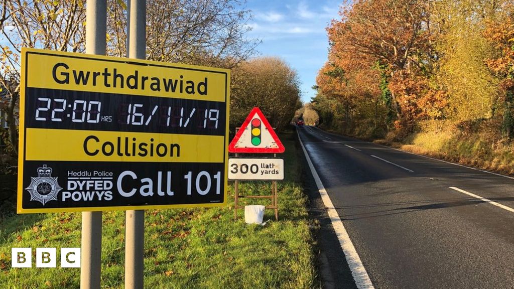 Galw am welliannau brys i ddiogelwch rhan o ffordd yr A487 - BBC Cymru Fyw