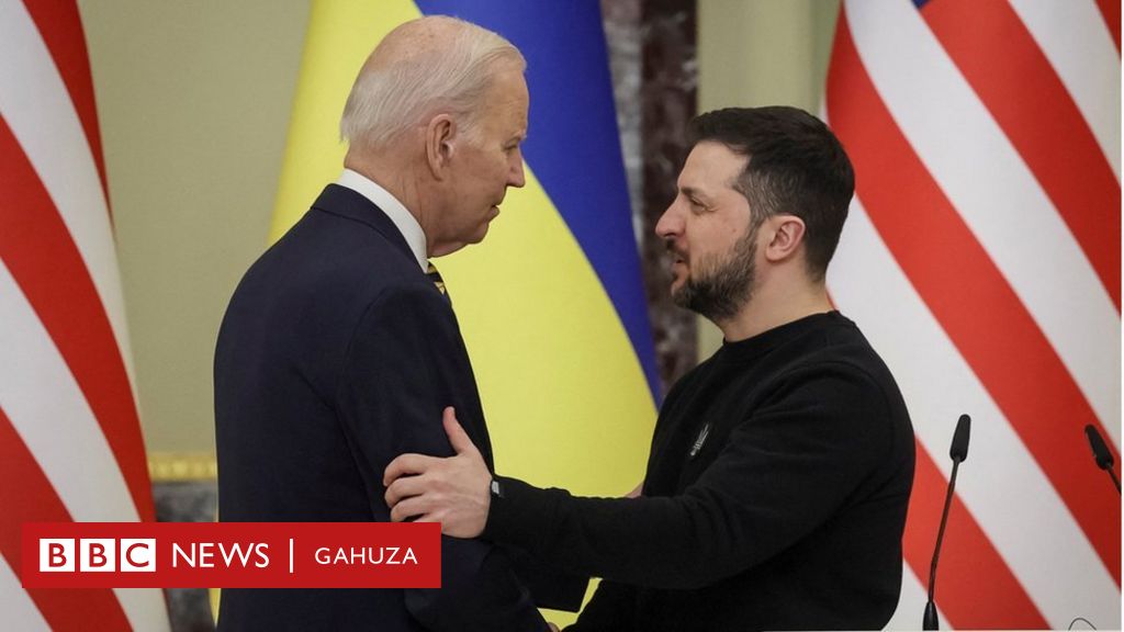 Ari kumwe na Zelensky i Kyiv, Biden ati 'Putin yarihenze cane' ku ...