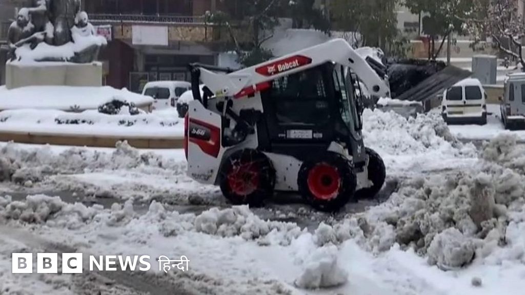बर्फ़बारी ने इन गर्म देशों का मौसम और मिज़ाज दोनों बदल दिया