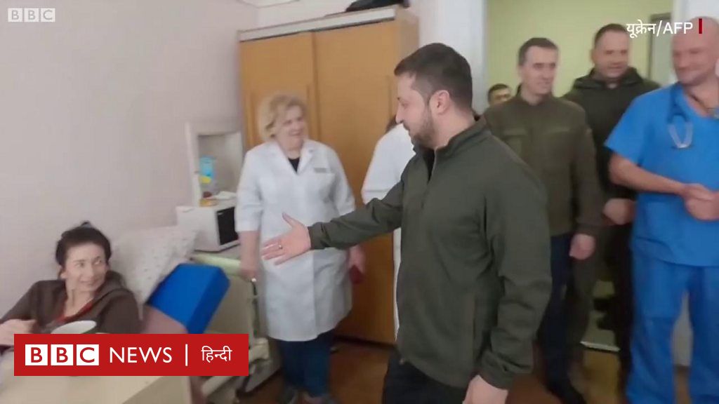 राष्ट्रपति ज़ेलेंस्की से मिलकर रो पड़ी घायल यूक्रेनी महिला