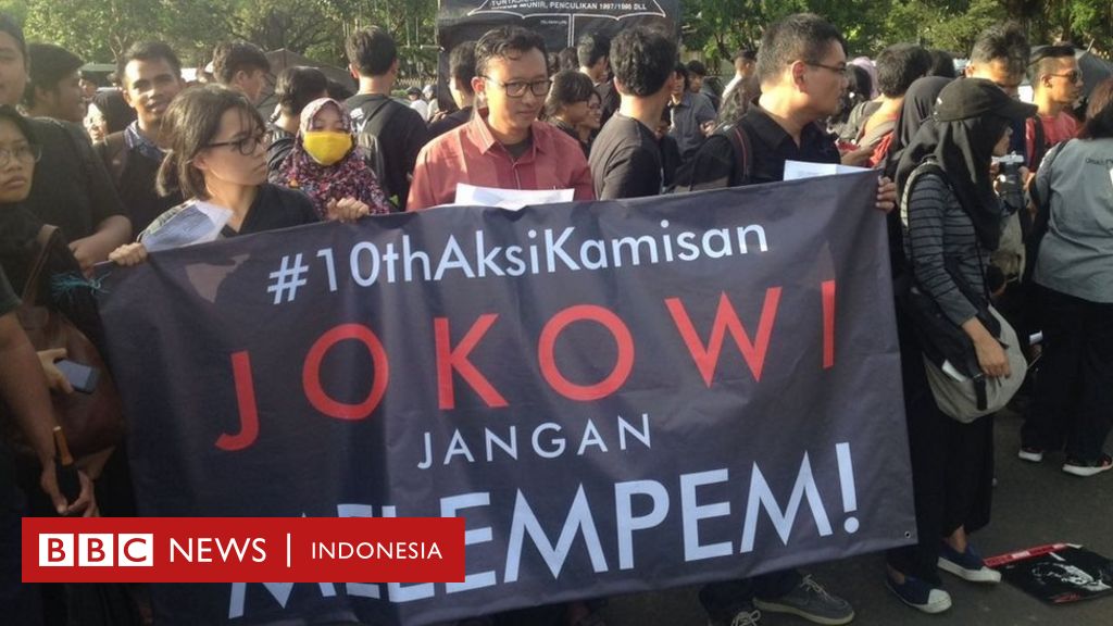 Sepuluh Tahun Aksi Kamisan Menunggu Janji Jokowi Mengusut Pelanggaran Ham Bbc News Indonesia 