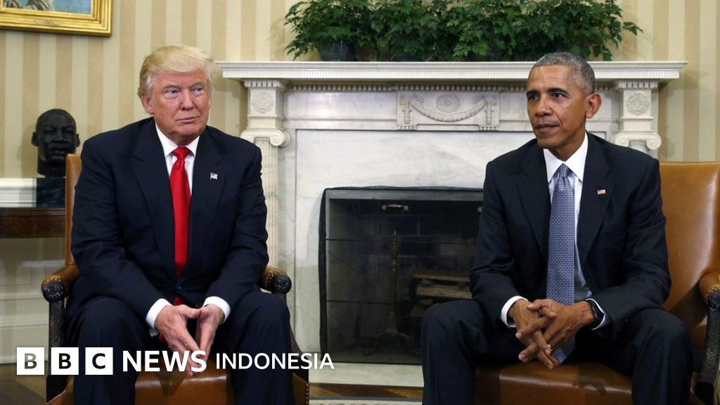Lima Foto Yang Gambarkan Kecanggungan Pertemuan Obama Dan Trump Bbc