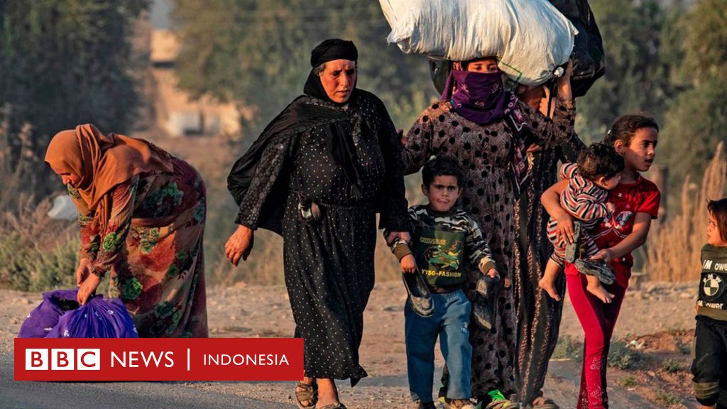 Turki Serangan Ke Suriah Menyebabkan Puluhan Ribu Orang Mengungsi 