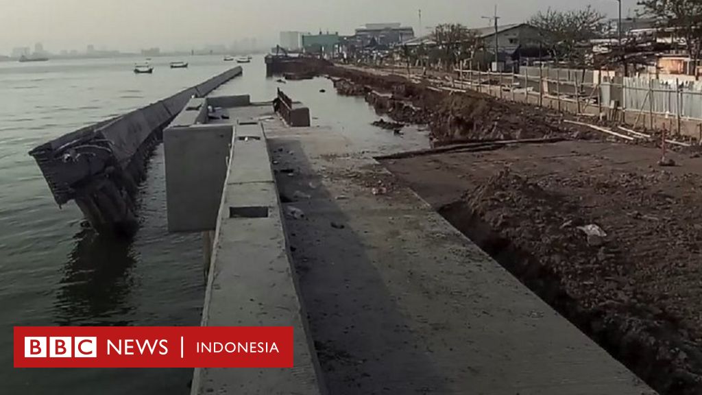 Baru Setahun Berdiri, Tanggul Laut Muara Baru Jebol - BBC News Indonesia