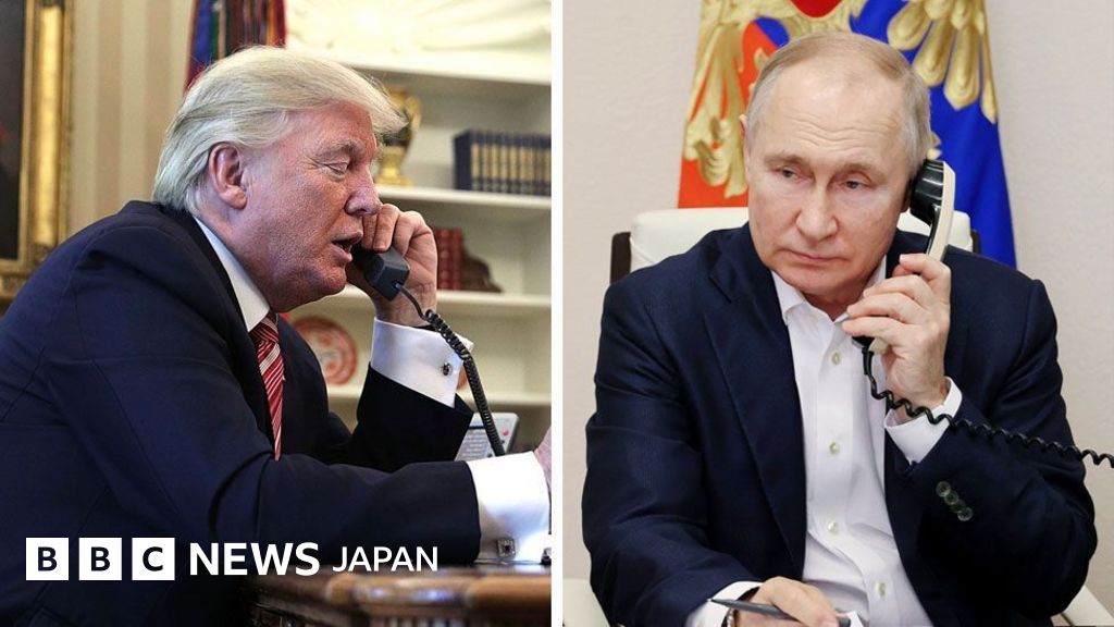 BBC.comのニュース記事「トランプ氏、プーチン氏とハンガリーでの会談で合意 ウクライナ和平への「非常に生産的な」電話協議で」の画像