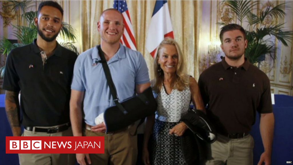 国際列車で発砲男を取り押さえた米国人3人が会見 cニュース