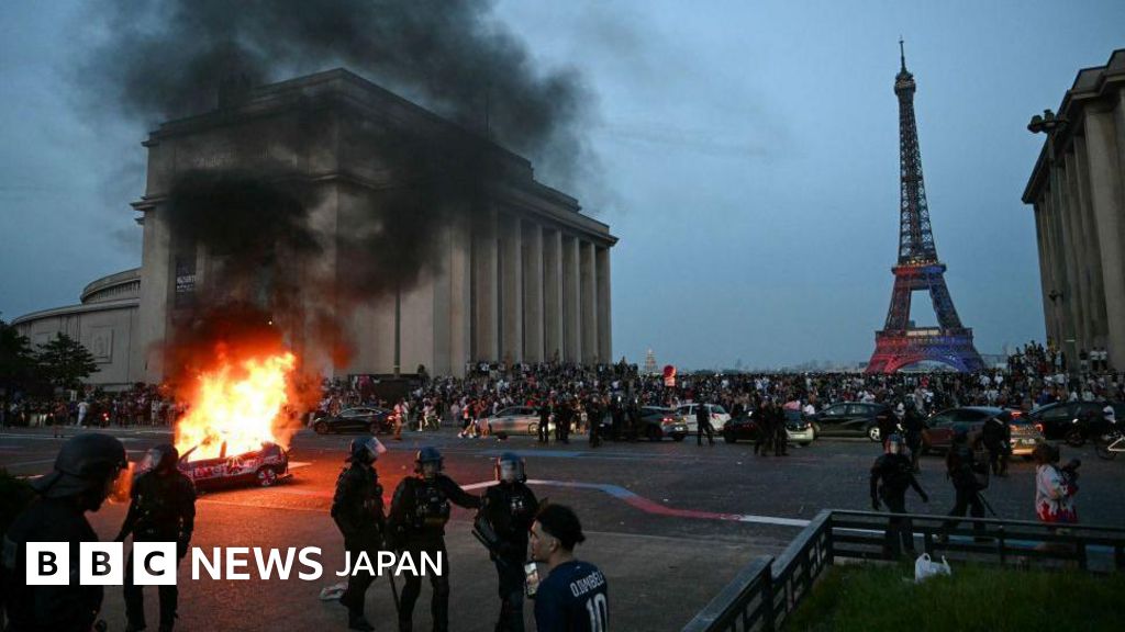 BBCニュース  - パリで暴動、数百人逮捕　サッカー欧州チャンピオンズリーグでフランスのチーム優勝後