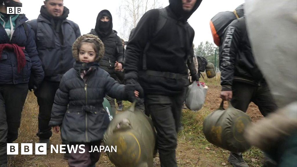 ポーランドとベラルーシの間で立ち往生する移民たち BBCニュース
