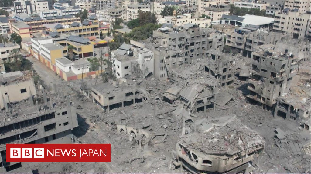 Gaza: Drone shows aftermath of Israeli airstrikes