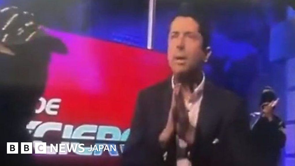 生放送中のテレビ局に武装集団が乱入　非常事態下のエクアドル - BBCニュース