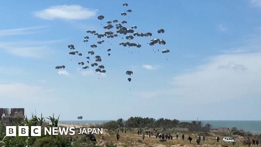ガザでの援助物資の投下、18人死亡とハマス発表　海岸での溺死など - BBCニュース