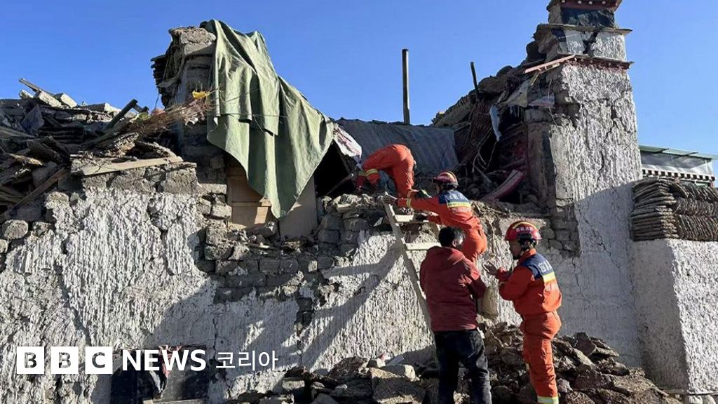 중국 티베트 지진: 밤까지 이어진 생존자 수색 - BBC News 코리아