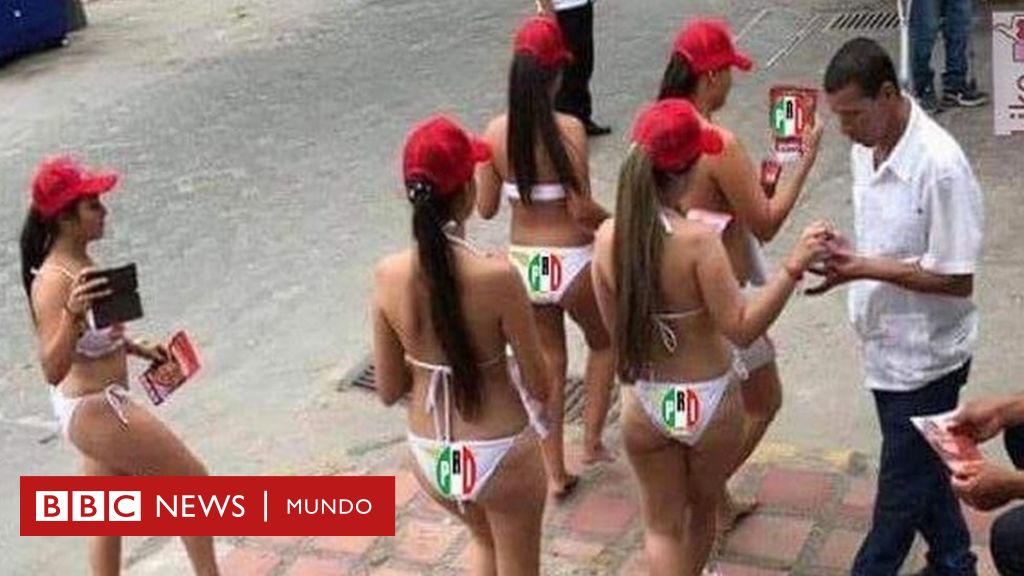 Las mujeres en bikini y otras "noticias falsas" de las elecciones de México que tienen su origen en Colombia - BBC Mundo