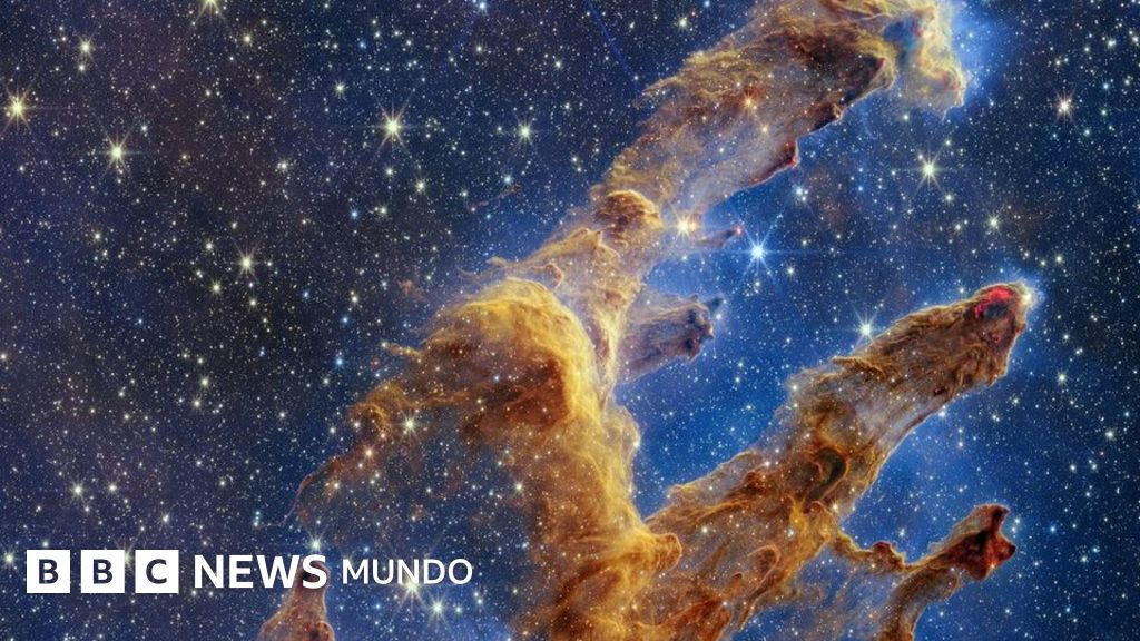 James b the dazzling images of the "Pillars of Creation" captured