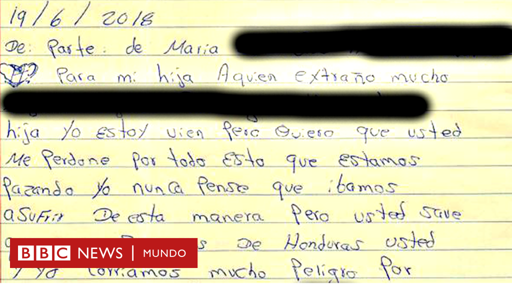 Niños separados de sus padres: las conmovedoras cartas de dos mujeres a sus  hijos retenidos tras cruzar la frontera de Estados Unidos - BBC News Mundo