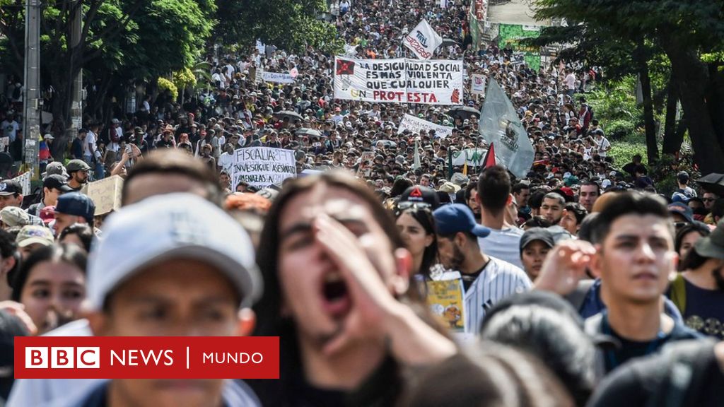 Paro nacional en Colombia las imágenes de las multitudinarias