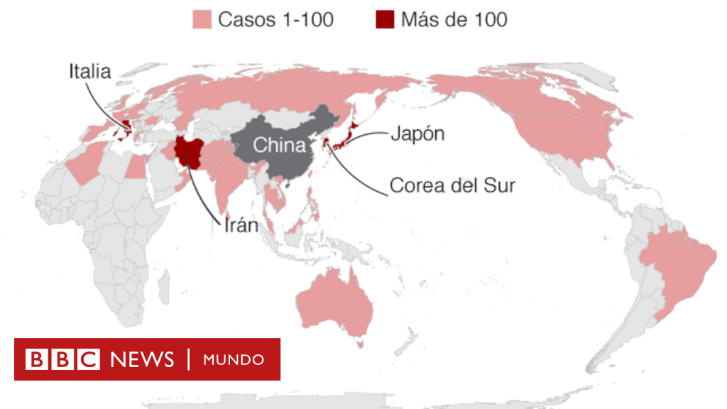 El Mapa Que Muestra El Alcance Global De La Epidemia De Coronavirus