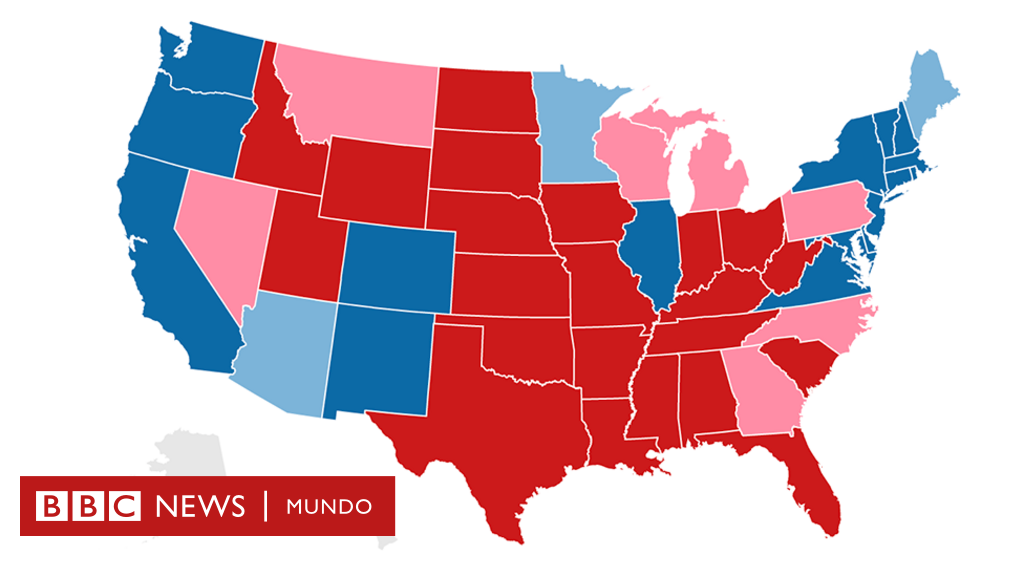 Elecciones en Estados Unidos mira aquí el mapa de cómo van los