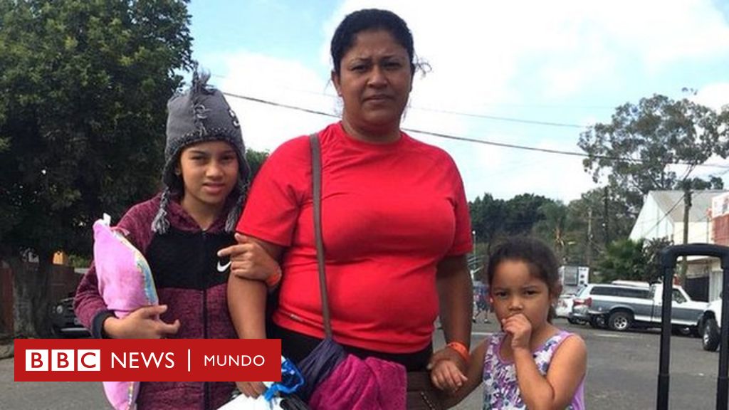 Caravana de migrantes en Tijuana