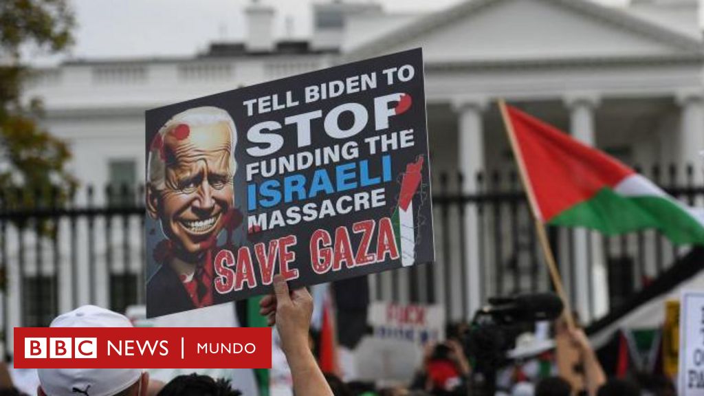 El impacto que está teniendo la guerra en Gaza en la popularidad de Biden en EE.UU. y las divisiones que causa entre los demócratas