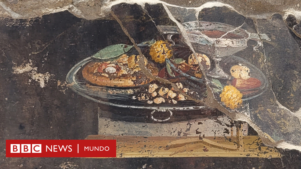 La imagen encontrada en Pompeya que muestra a un "ancestro de la pizza"