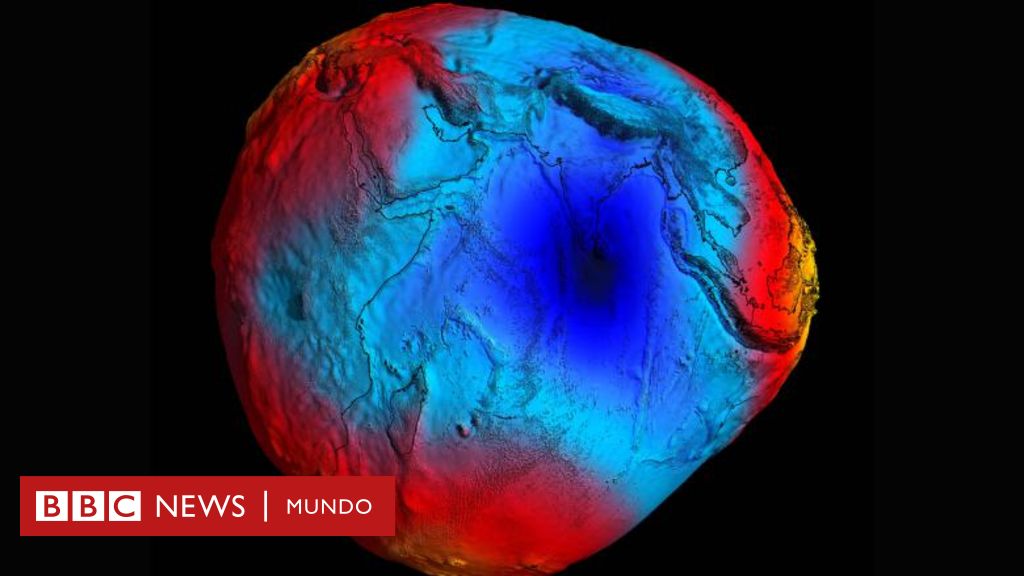 What does a “gravitational hole” look like on Earth and explain how it formed