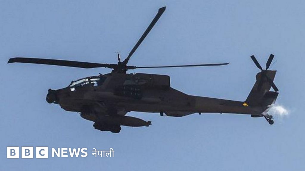 खसालिएको अपाचे हेलिकप्टरका दुई जना चालक दलका सदस्य