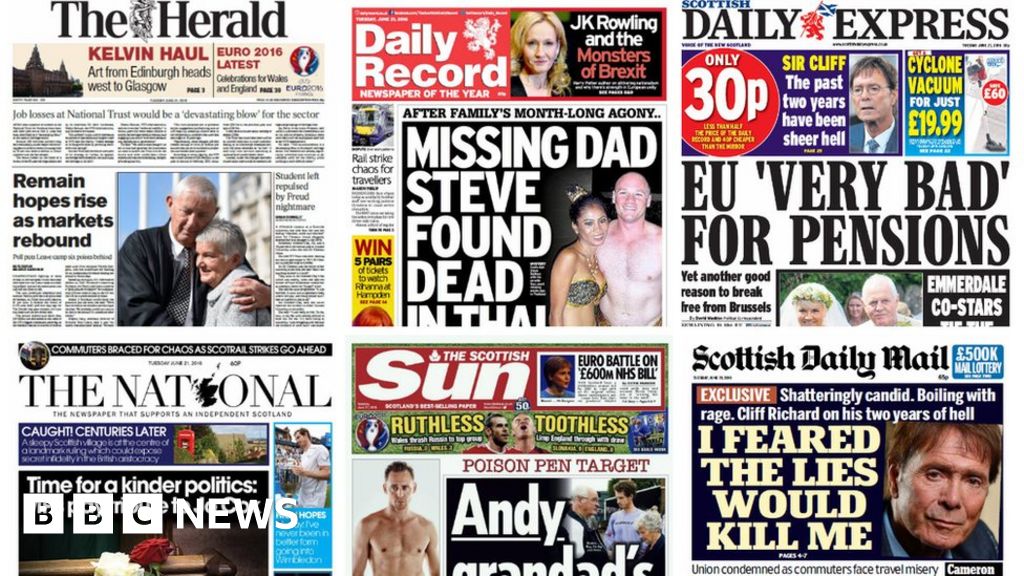 Scotland's papers: Jo Cox tributes and JK Rowling on Brexit - BBC News