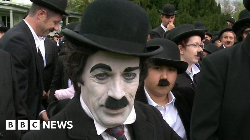 Looking a right Charlie Chaplin BBC News