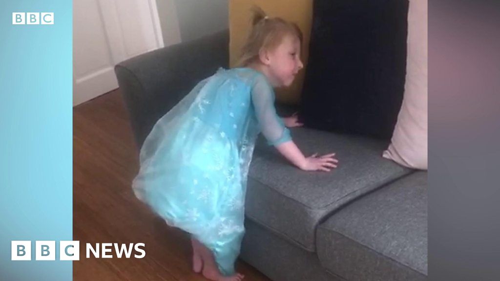 Young Girl With Cerebral Palsy Takes First Steps Bbc News