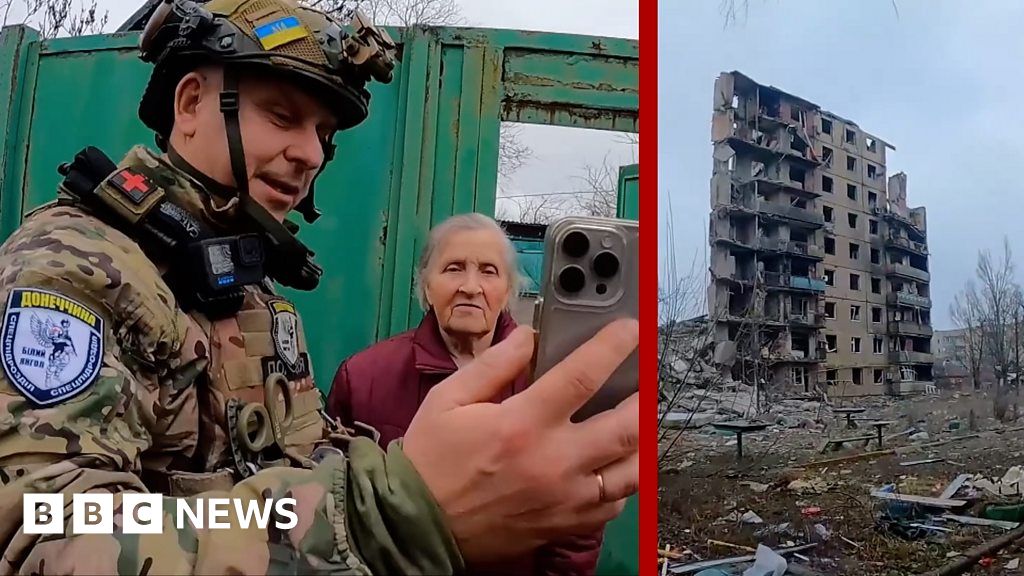 Watch: Ukraine's evacuation 'angels' getting out frontline town's last residents
