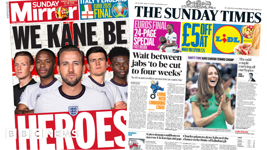 Newspaper Headlines We Kane Be Heroes And Jab Gap To Be Cut c News