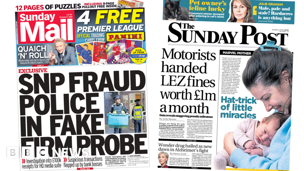 Scotland's papers: SNP 'fake firm' probe and £1m in LEZ fines