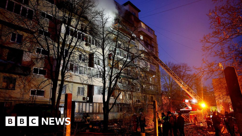 Three killed in 'massive' Russian strikes on Kyiv, officials say