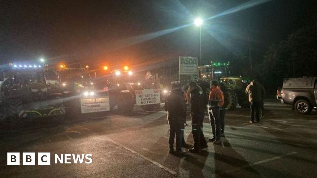 Farmers block roads at Asda depots in prices protest