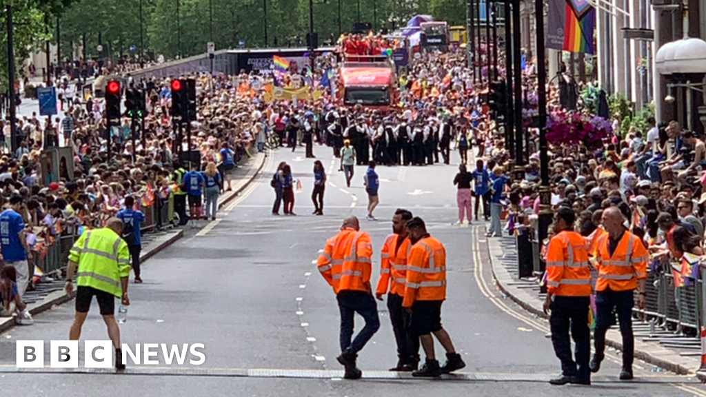 London Pride: Seven arrests as Just Stop Oil protest temporarily halts parade