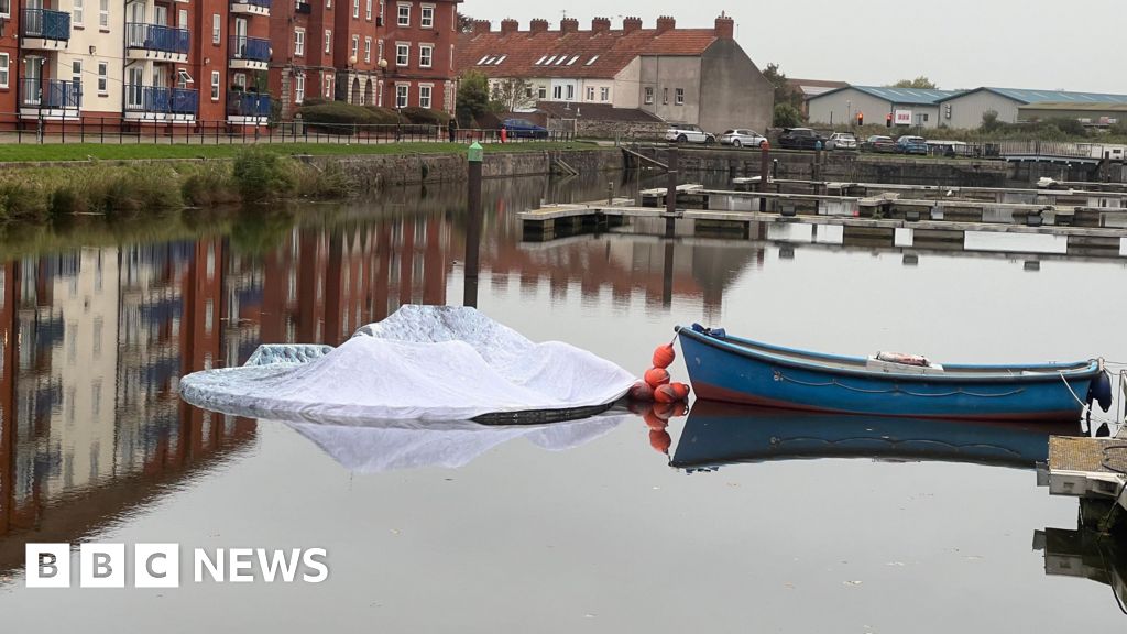 Fallen moon installation deflates in docks